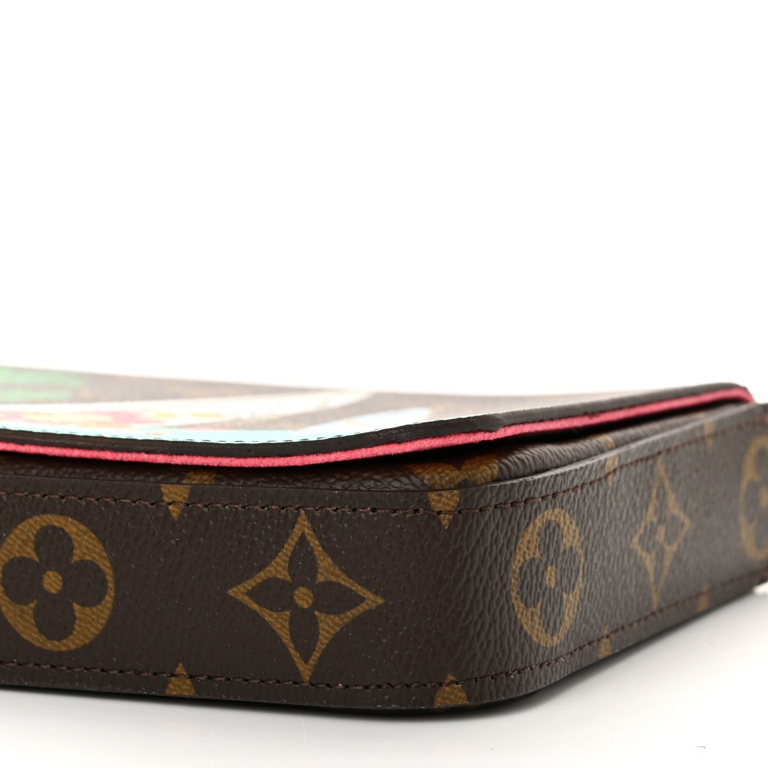 Monogram 2023 Christmas Animation Sailing Pochette Felicie Chain Wallet Dragonfruit Pink - Image 9