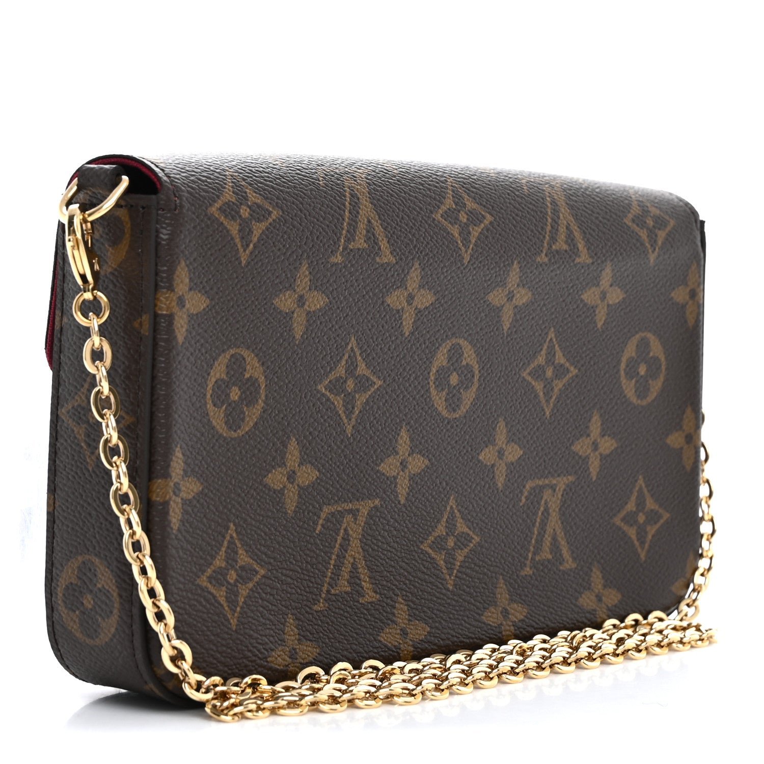 Monogram Pochette Felicie Chain Wallet Fuchsia - Image 4