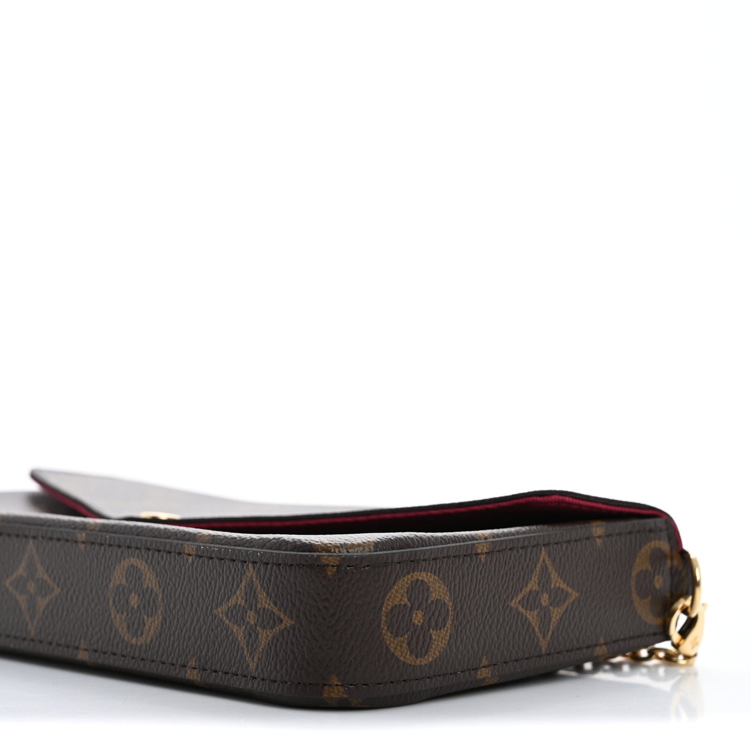 Monogram Pochette Felicie Chain Wallet Fuchsia - Image 11