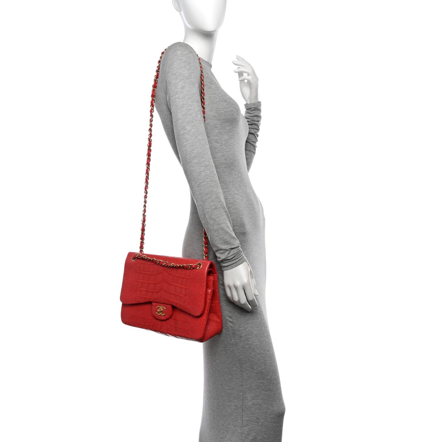 Alligator Jumbo Double Flap Red - Image 2
