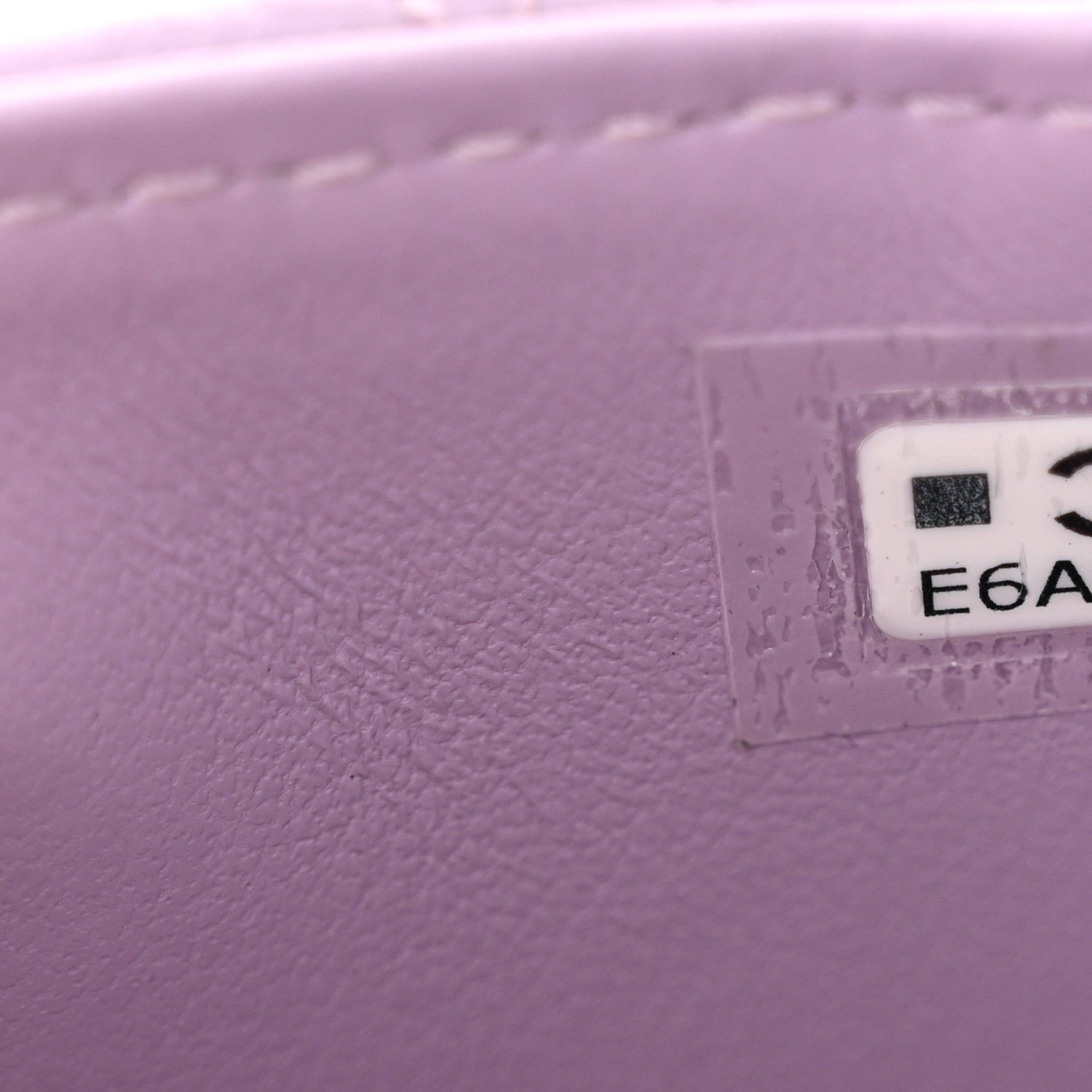 Shiny Aged Calfskin Quilted Mini Nano Kelly Shopper Lilac - Image 7