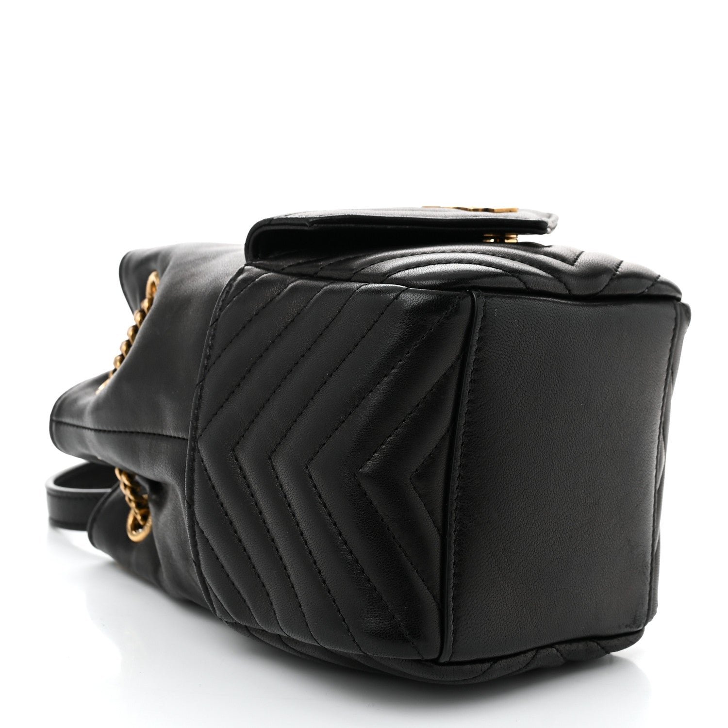 Lambskin Matelasse Monogram Joe Nano Bucket Bag Black - Image 4