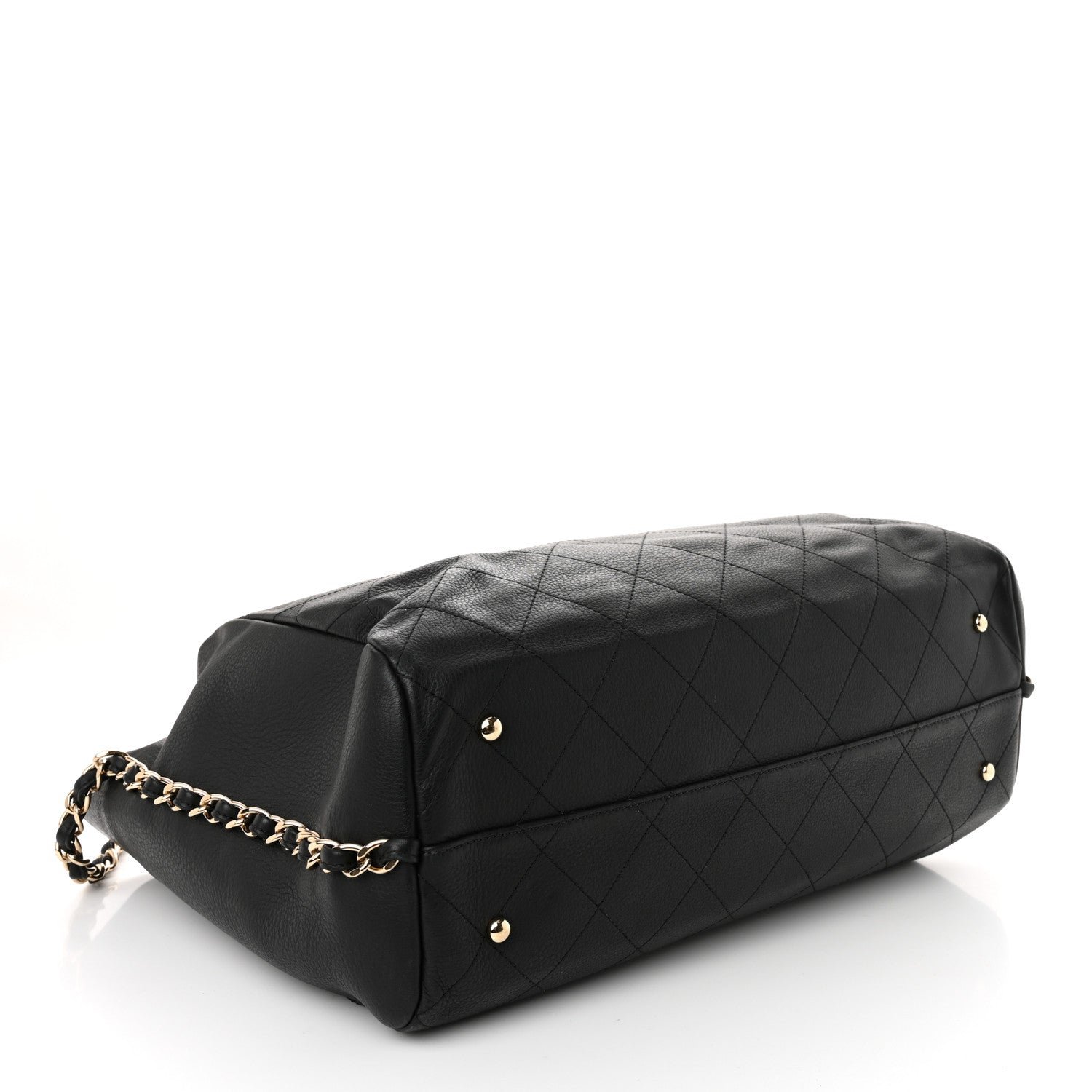 Bullskin Stitched Large Shopping Bag Black - Image 4