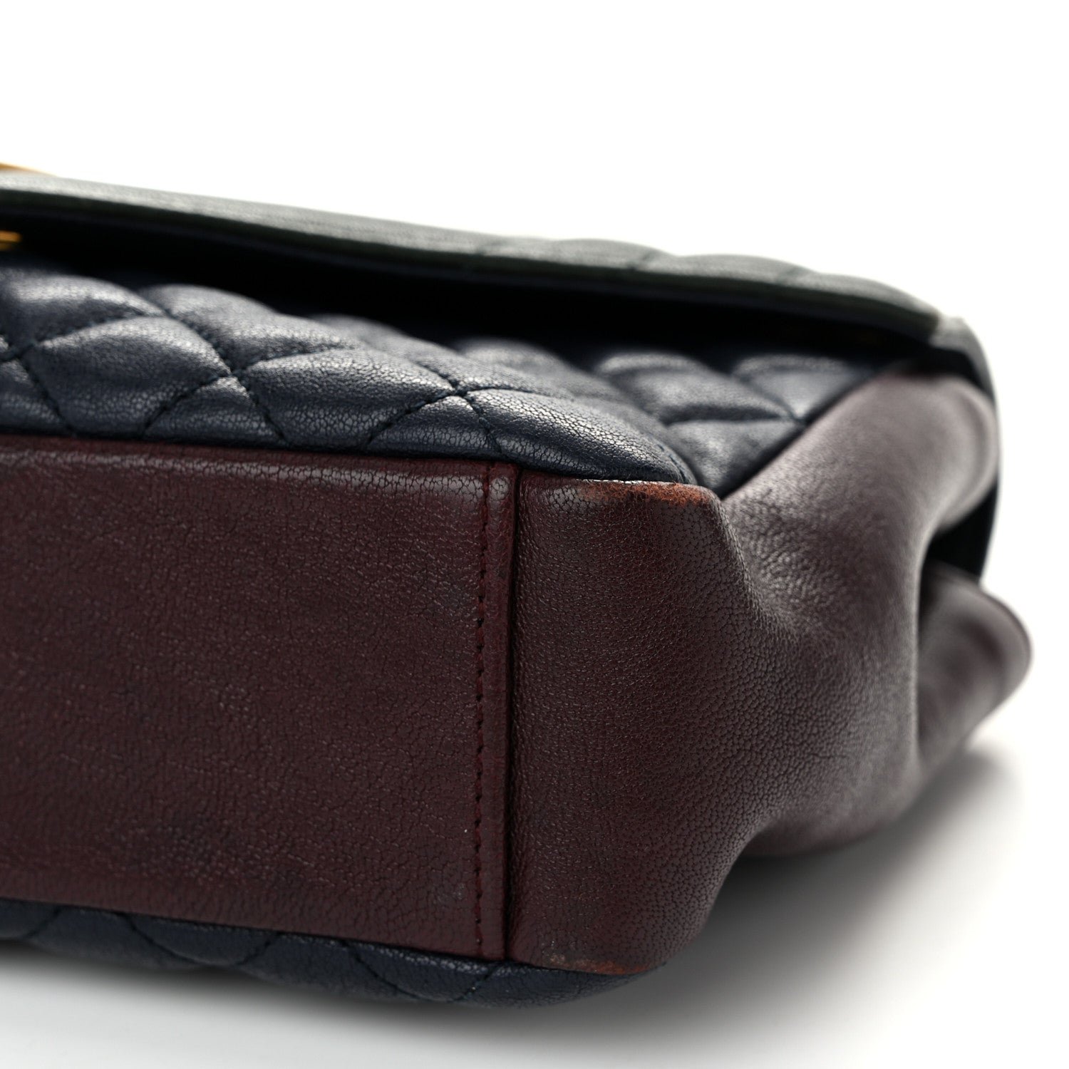 Sheepskin Tri-Color Tri-Quilt Monogram Medium College Bag - Image 10