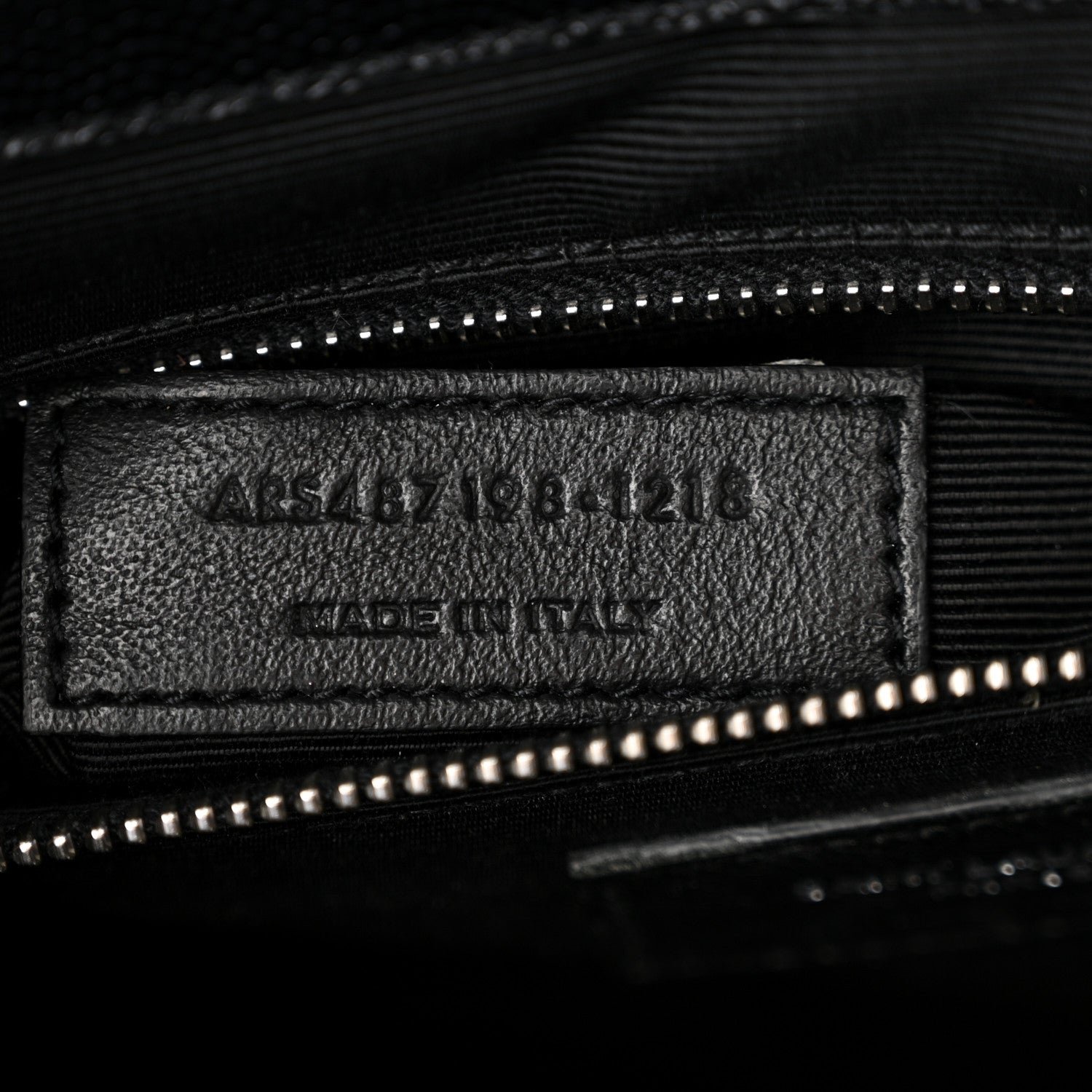 Grain De Poudre Textured Mixed Matelasse Large Triquilt Monogram Satchel Black - Image 7