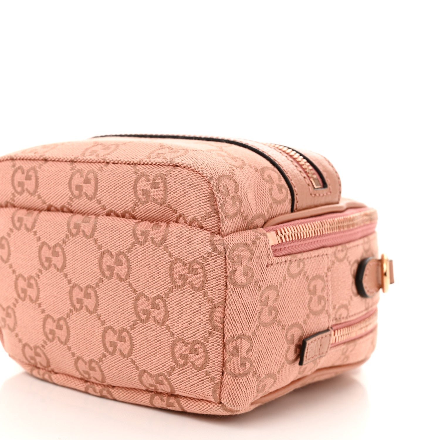 Monogram Textured Dollar Calfskin Mini Ophidia Crossbody Cloche Rose Pink - Image 11