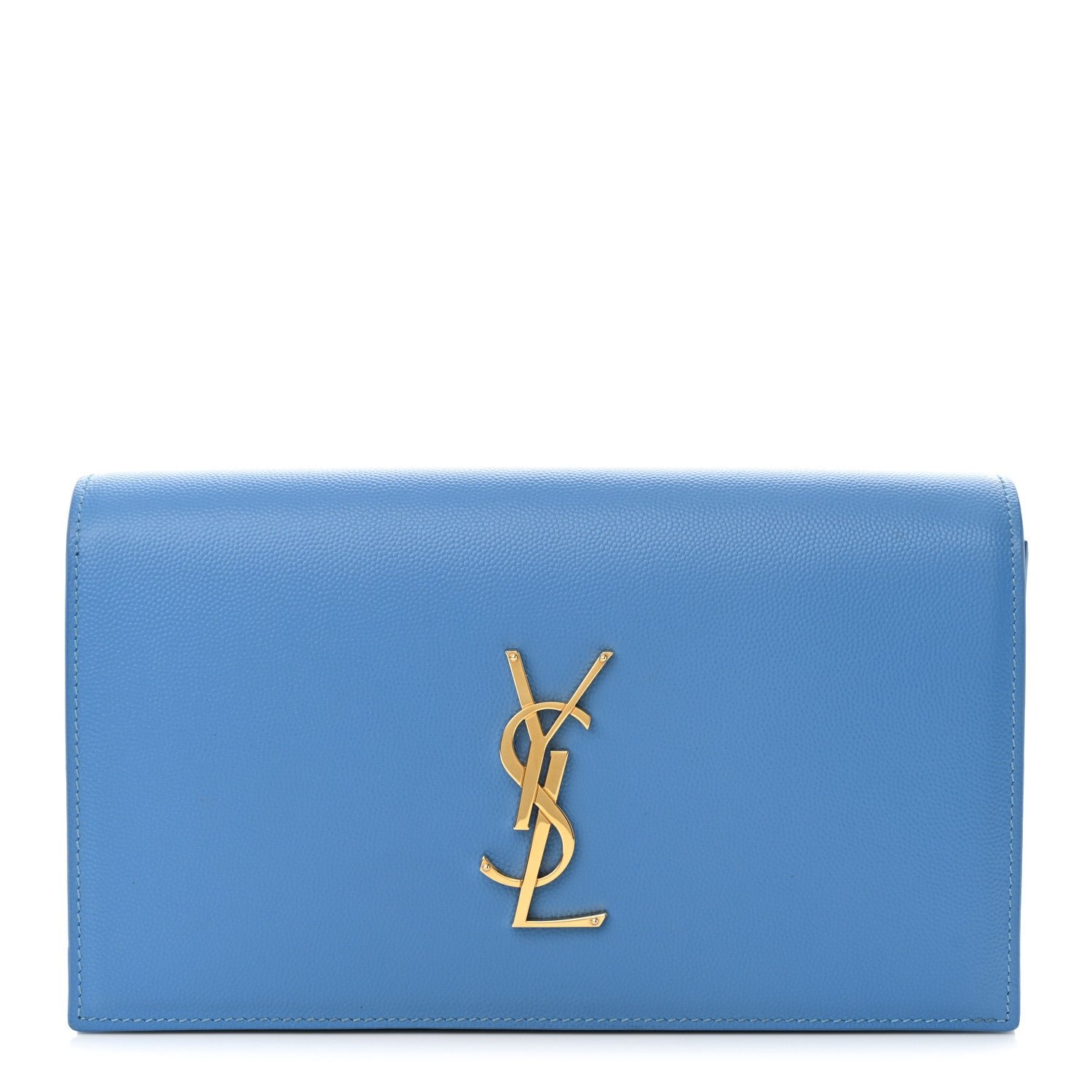 Grain De Poudre Classic Kate Monogram Clutch Blue Clair