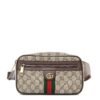Soft GG Supreme Monogram Medium Ophidia Belt Bag Dark Brown