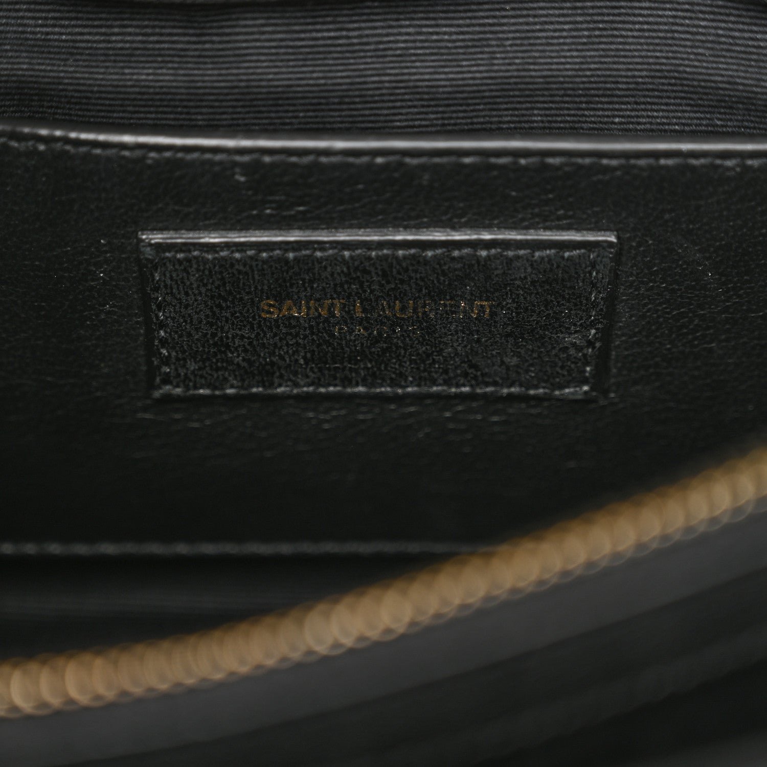 Sheepskin Matelasse Chevron Monogram Medium College Bag Black - Image 6