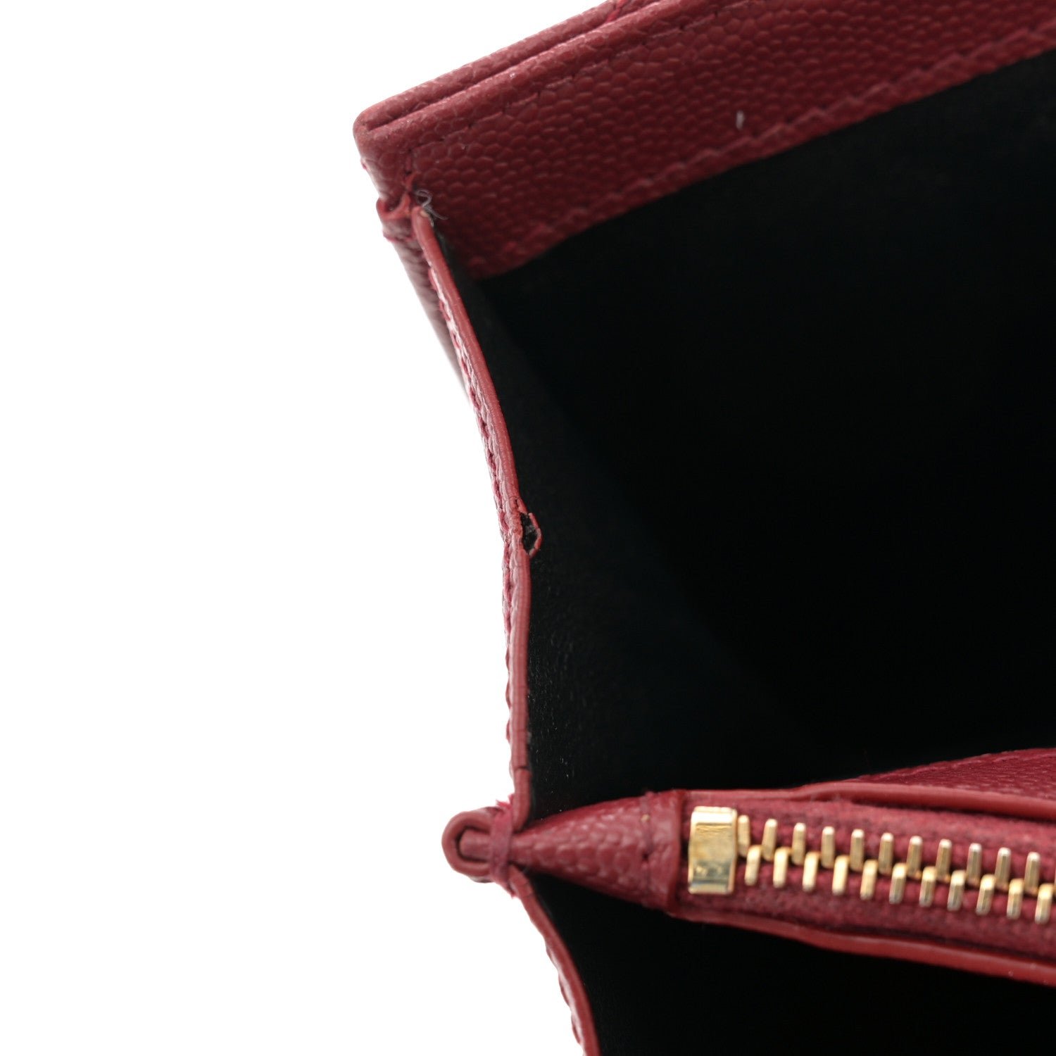 Grain De Poudre Matelasse Chevron Monogram Chain Wallet Opyum Red - Image 12