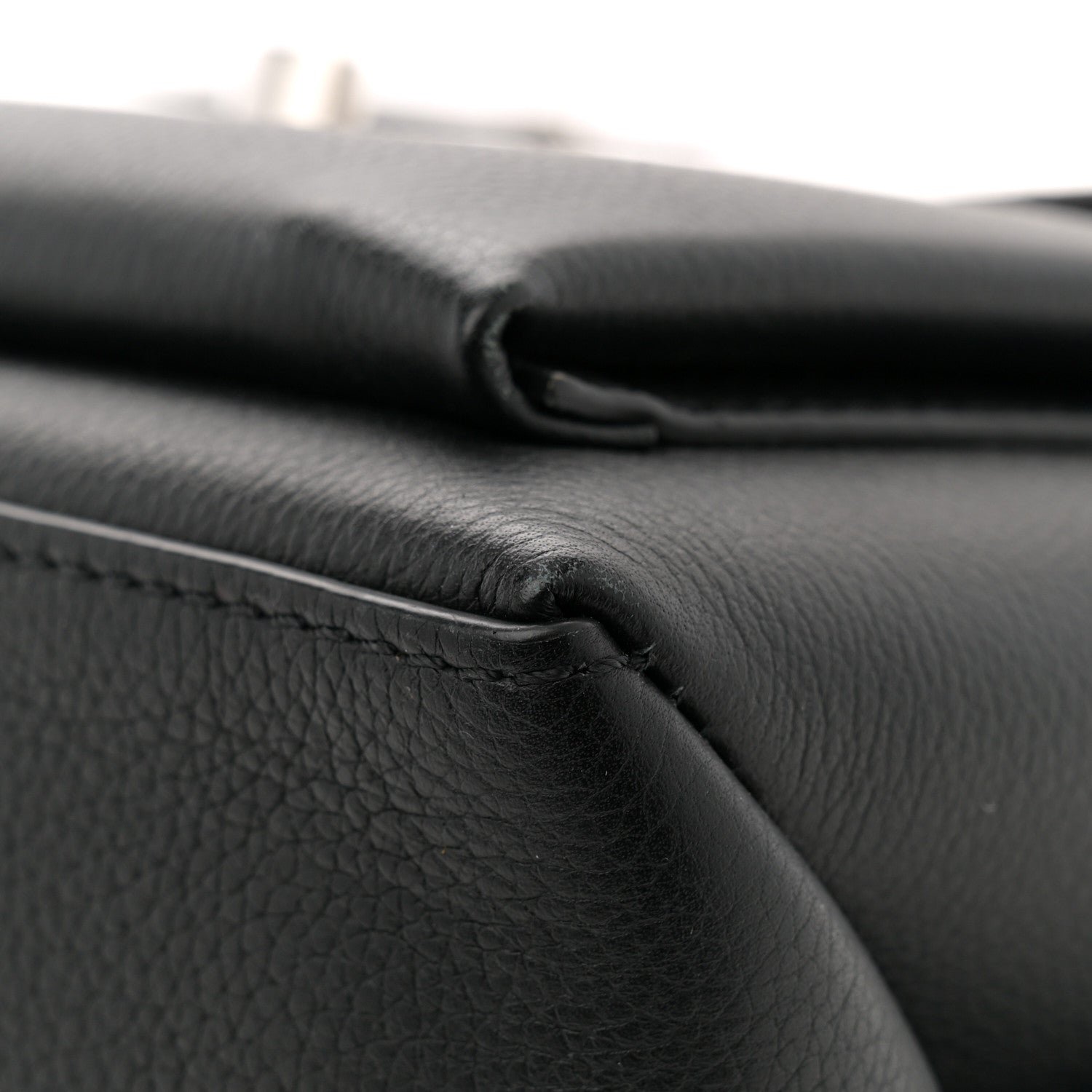 Soft Calfskin My Lockme Top Handle Black - Image 10