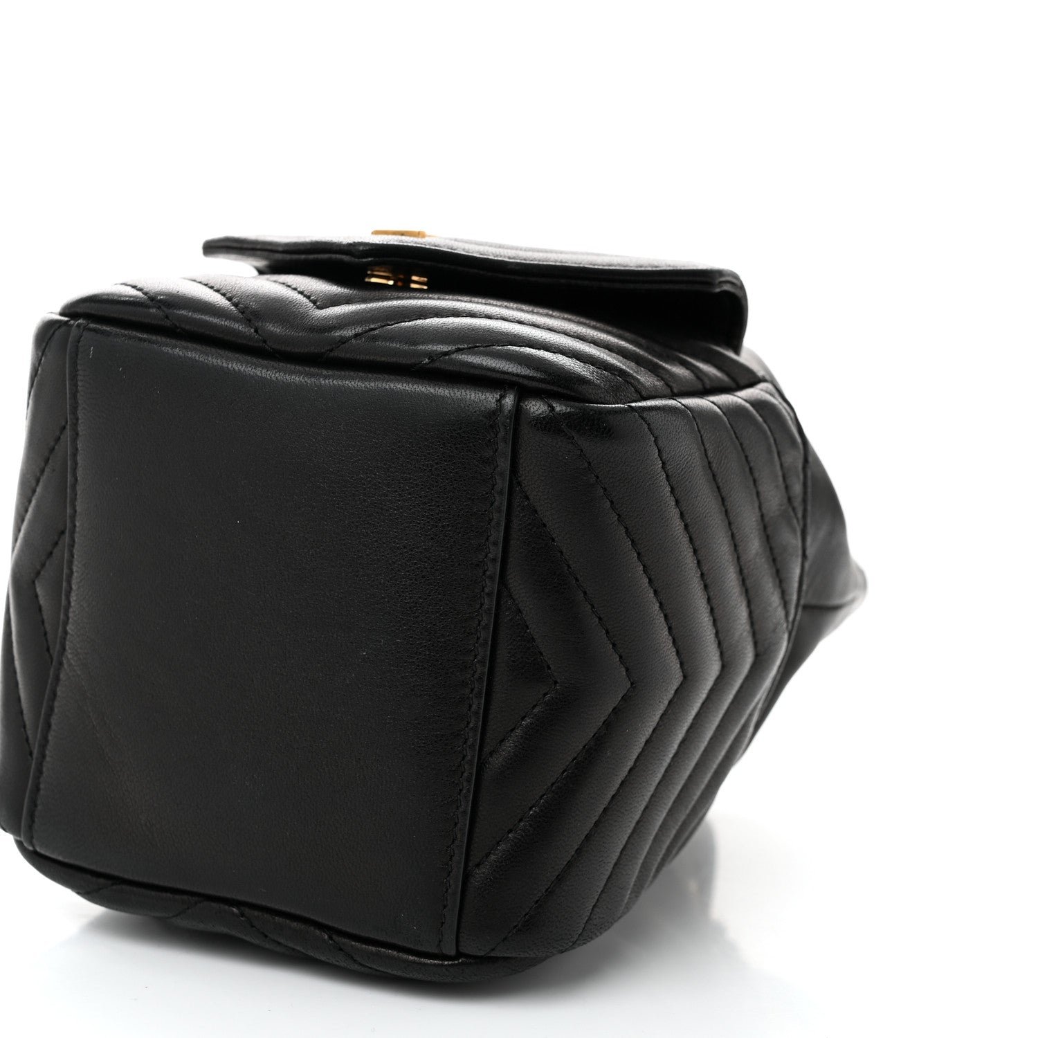 Lambskin Matelasse Monogram Joe Nano Bucket Bag Black - Image 10