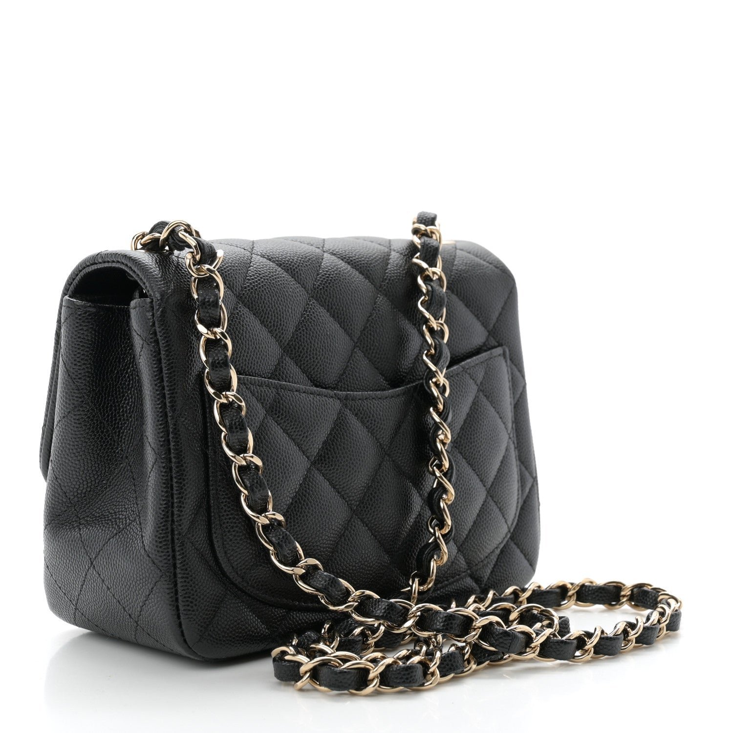 Caviar Quilted Mini Square Flap Black - Image 3