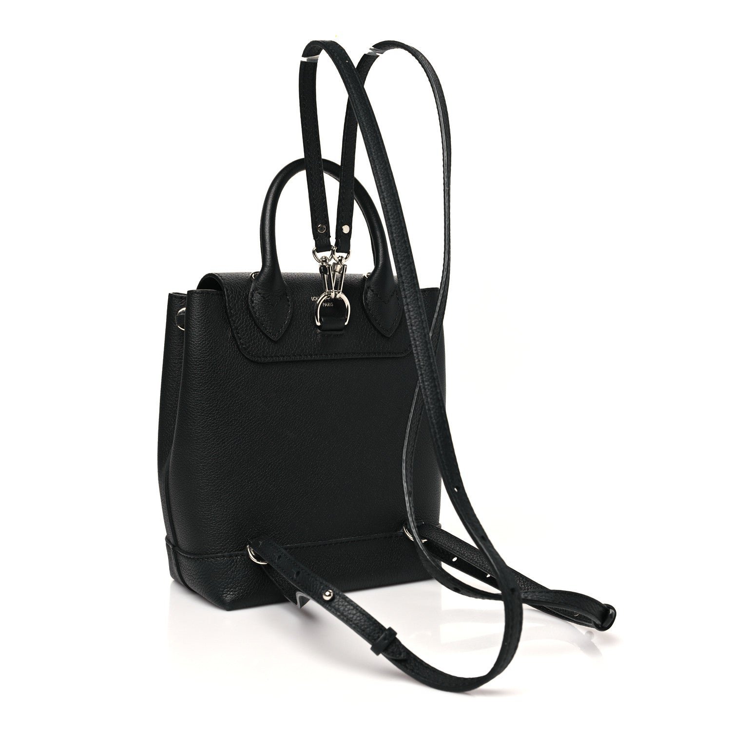 Calfskin Lockme Mini Backpack Black - Image 3